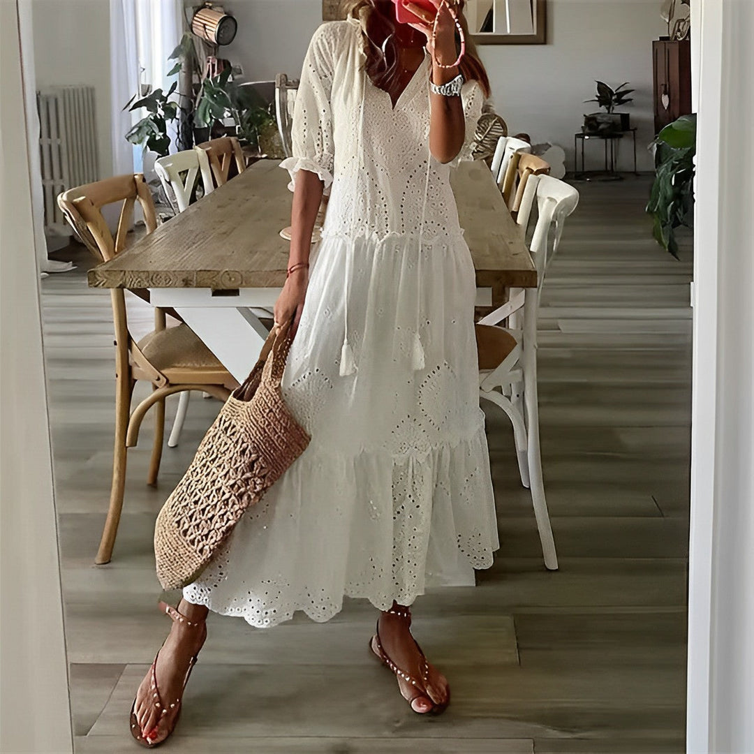 Priya | Stylish White Summer Dress for Women