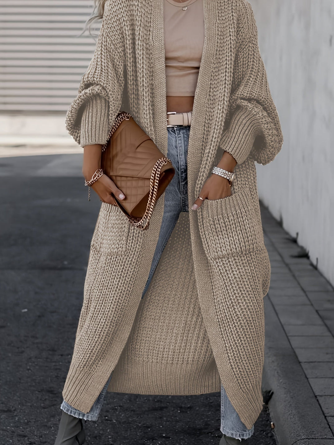 Women’s Wool-Like Cardigan Sweater | Long & Warm