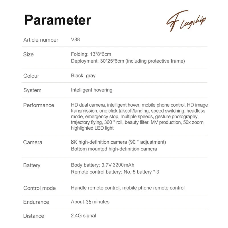 Leo | Mini V88 Drone 8K with GPS & HD Dual Camera – Professional Aerial Photography Drone