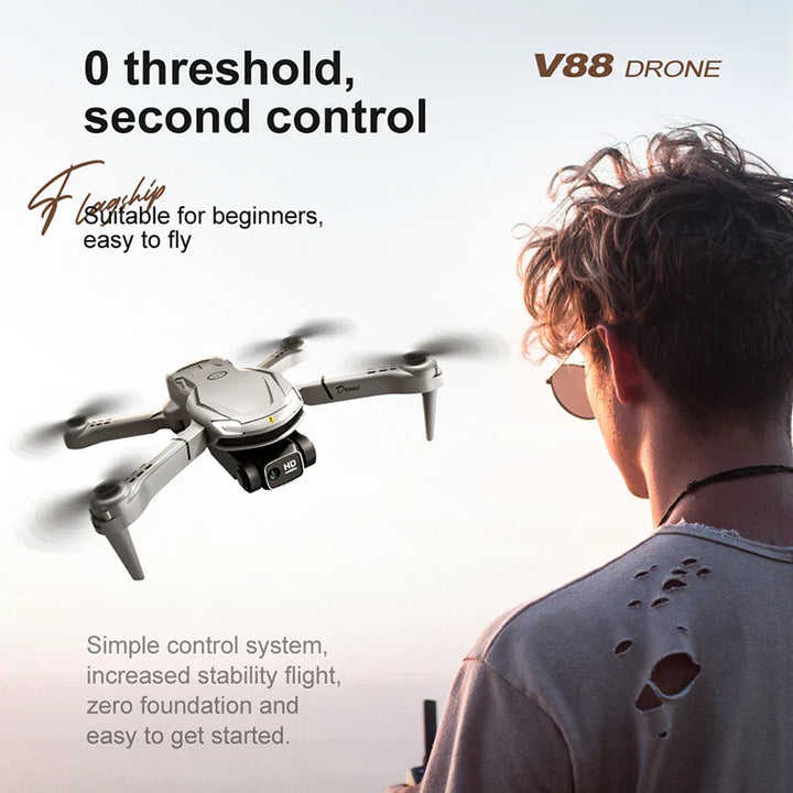 Leo | Mini V88 Drone 8K with GPS & HD Dual Camera – Professional Aerial Photography Drone