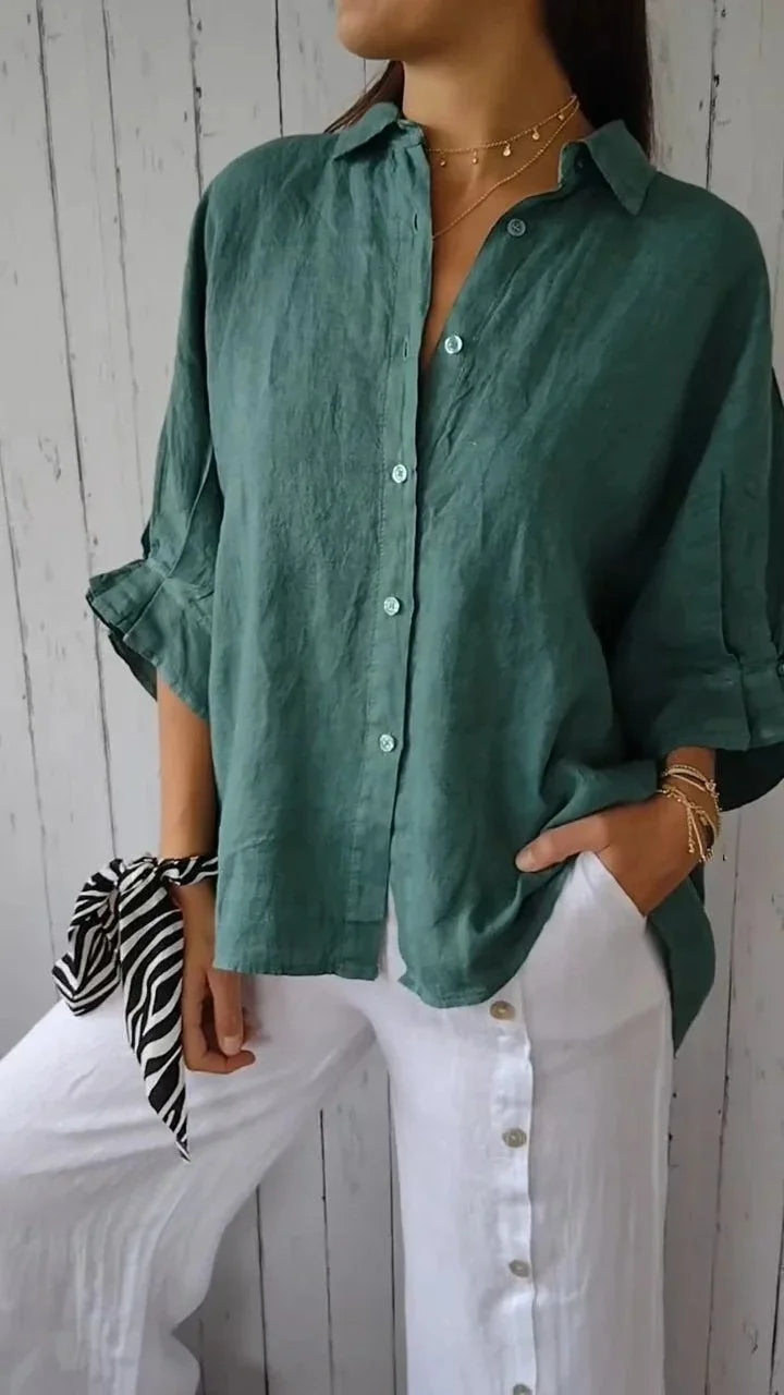 Navira | Stylish Linen Blouse for Women
