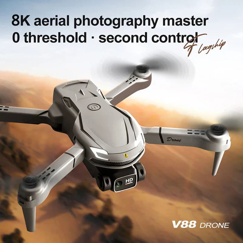Leo | Mini V88 Drone 8K with GPS & HD Dual Camera – Professional Aerial Photography Drone