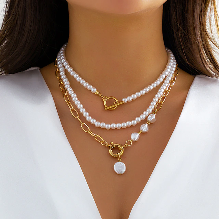 Layered Pearl Necklace | Timeless Elegance Layers
