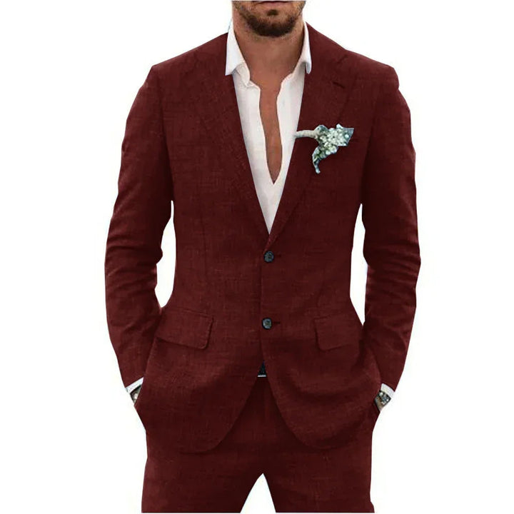 Men’s Lightweight Linen-Blend Suit