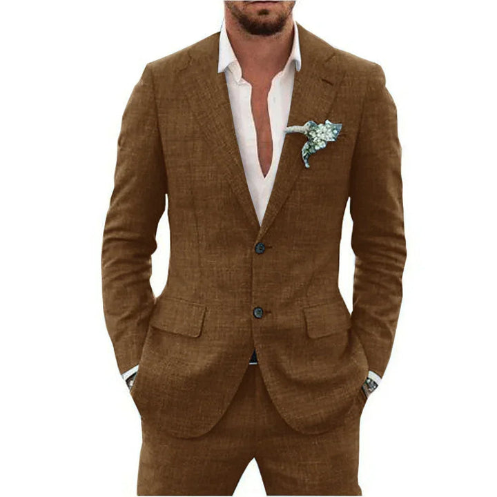 Men’s Lightweight Linen-Blend Suit