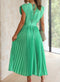 Vesper | Women's Solid Color Short Sleeve Maxi Dress