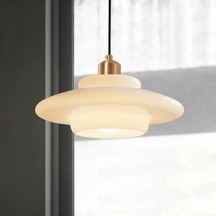 Yandir | Milk White Shade Hanging Light for Retro & Modern Interiors