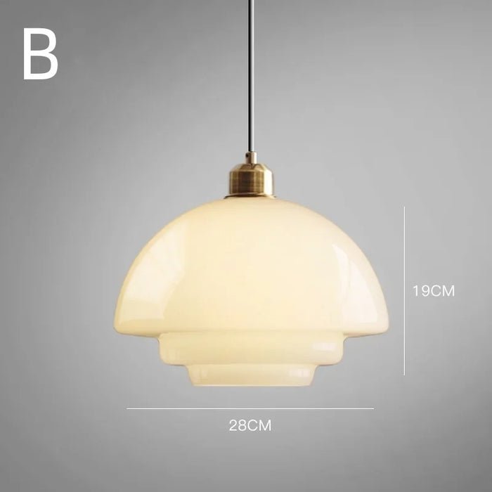 Yandir | Milk White Shade Hanging Light for Retro & Modern Interiors
