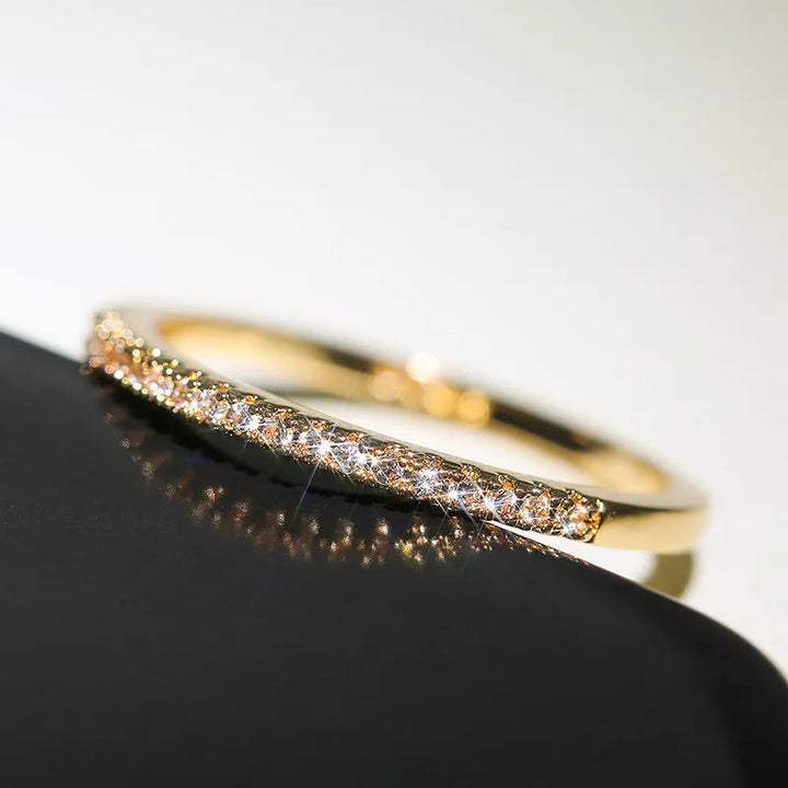 Minimalist Half Eternity Ring | Symbol of Eternal Love