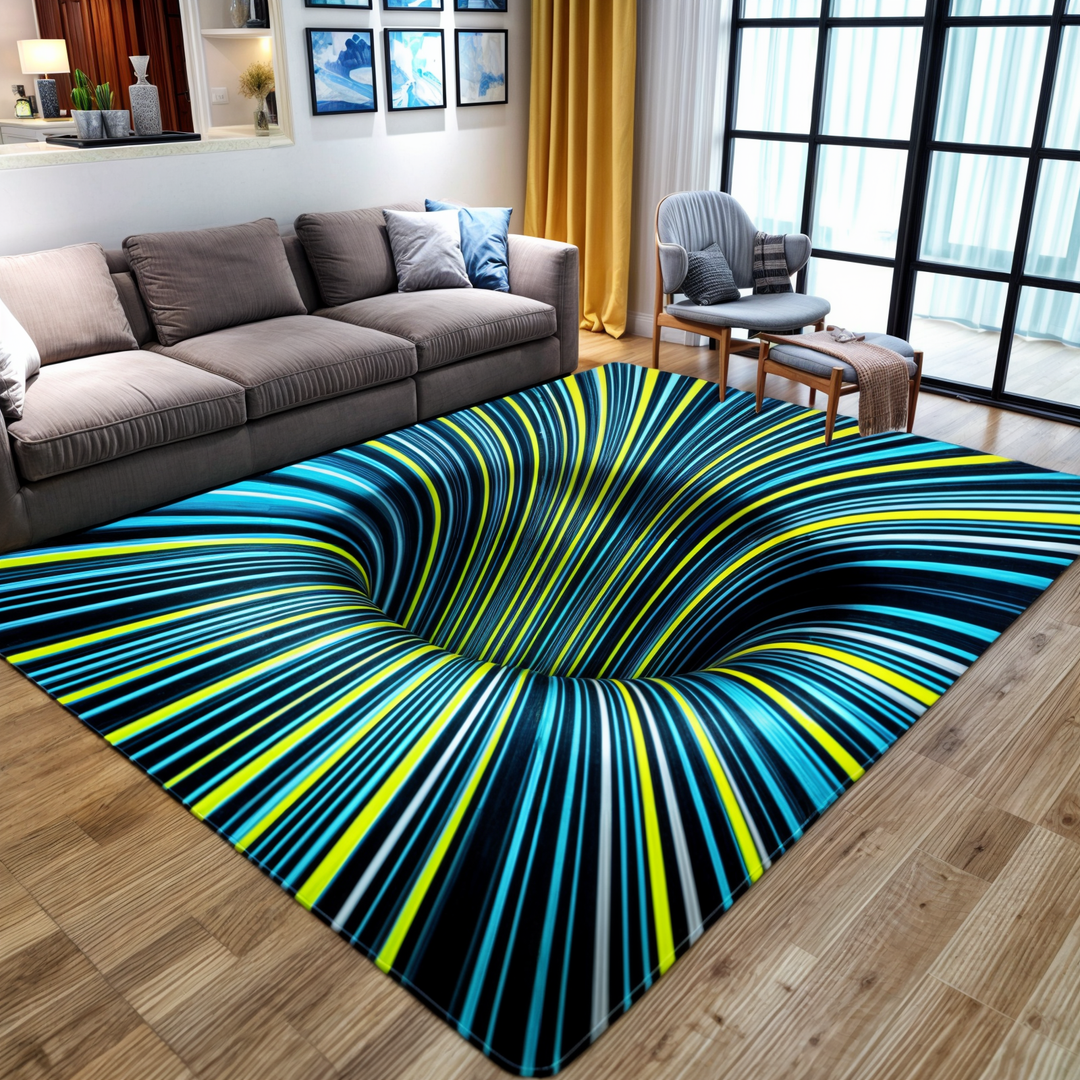 3D Geometric Illusion Rug | Decorative Hallway & Door Mat