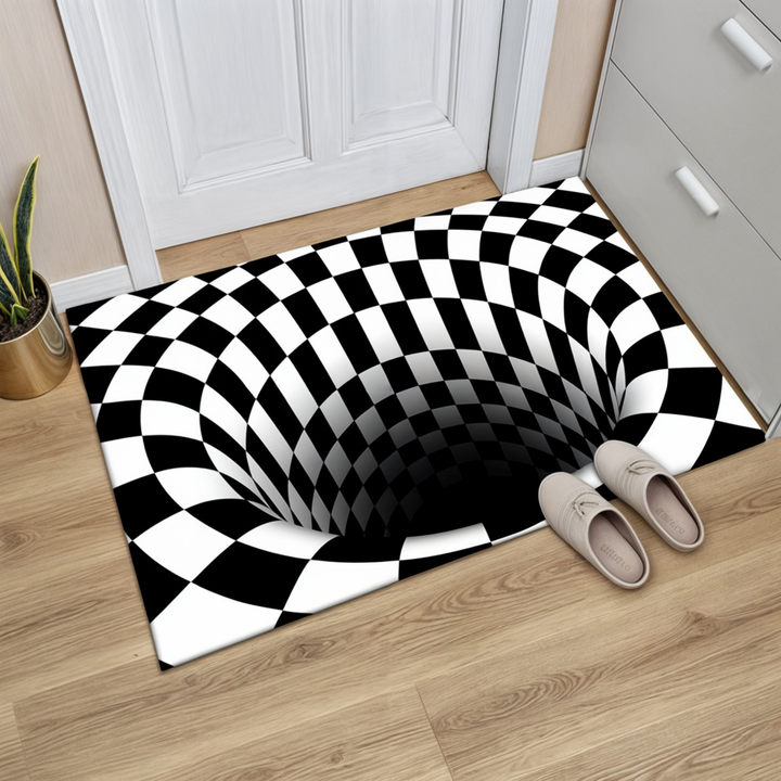 3D Geometric Illusion Rug | Decorative Hallway & Door Mat
