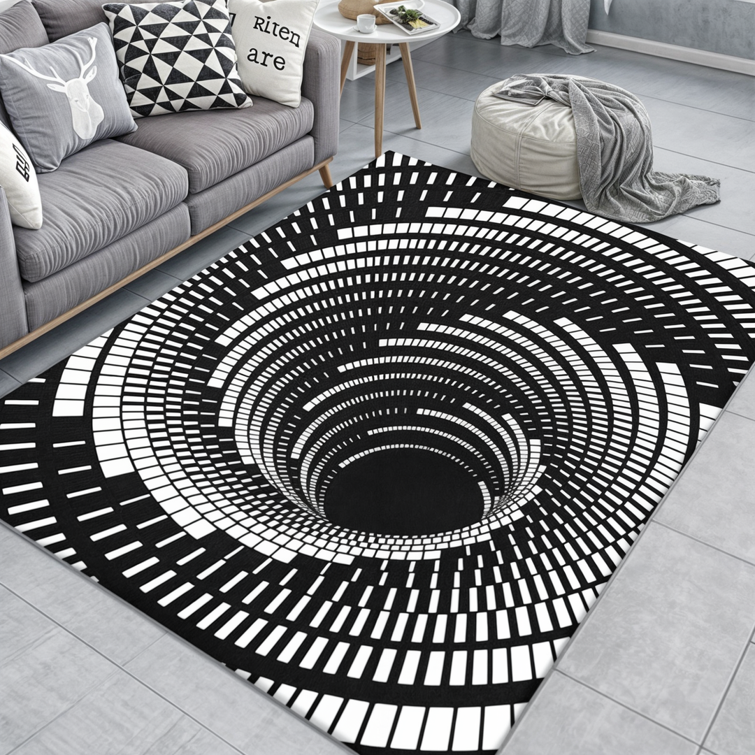 3D Geometric Illusion Rug | Decorative Hallway & Door Mat