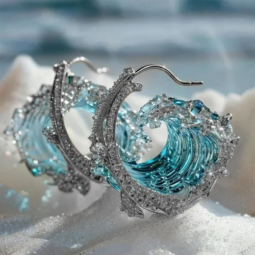 Ocean’s Oath Wave Earrings