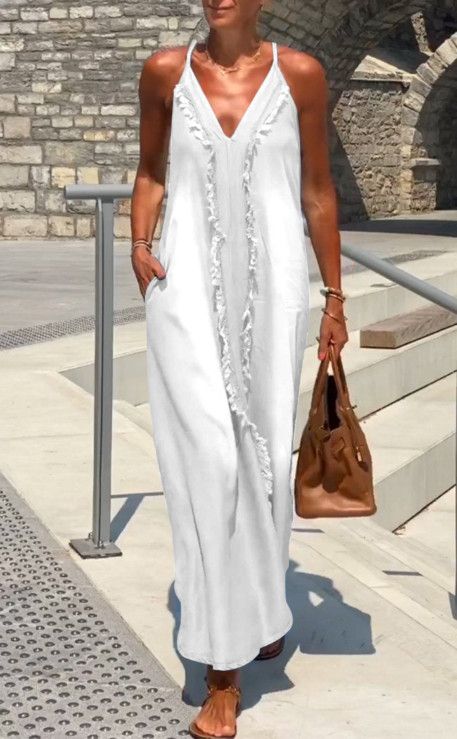 Orelia | Women’s Comfortable Denim Pinafore Dress