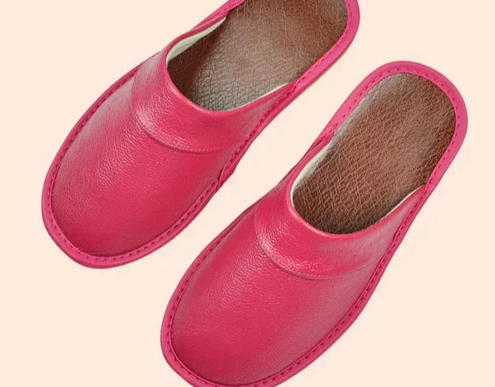 Men’s Leather Slippers | Soft Slip-On House Shoes