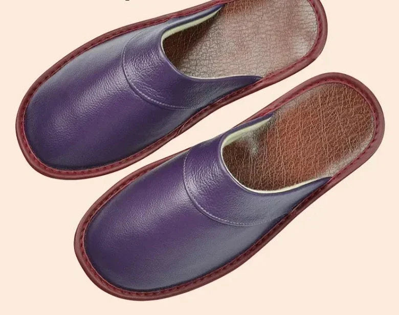 Men’s Leather Slippers | Soft Slip-On House Shoes