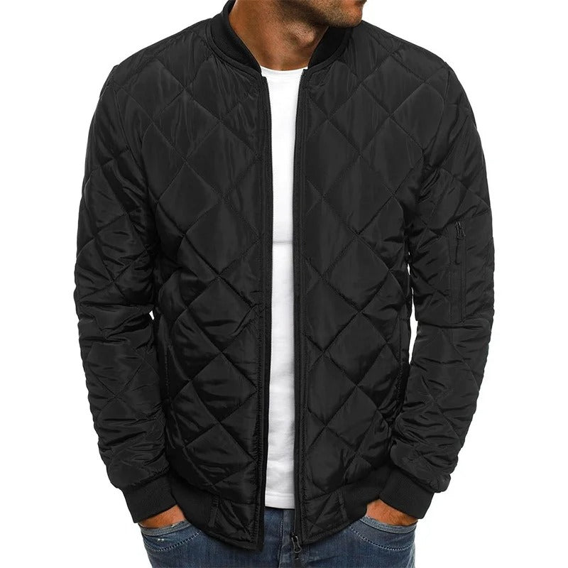 Men's Quilted Bomber Jacket | Casual Outerwear