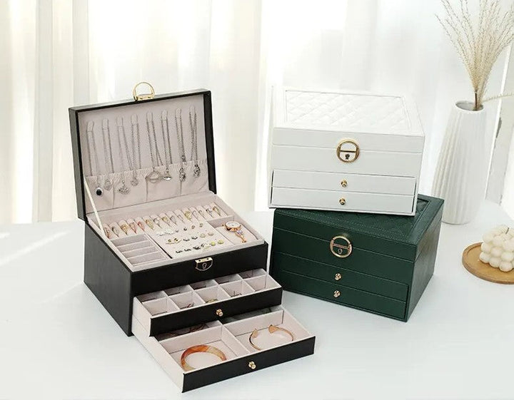 Multilayer Leather Jewellery Box | Elegant & Secure Storage