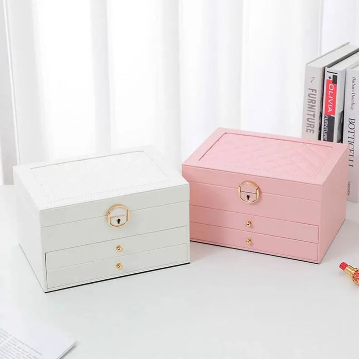 Multilayer Leather Jewellery Box | Elegant & Secure Storage