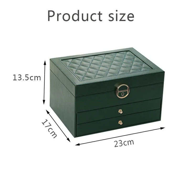 Multilayer Leather Jewellery Box | Elegant & Secure Storage