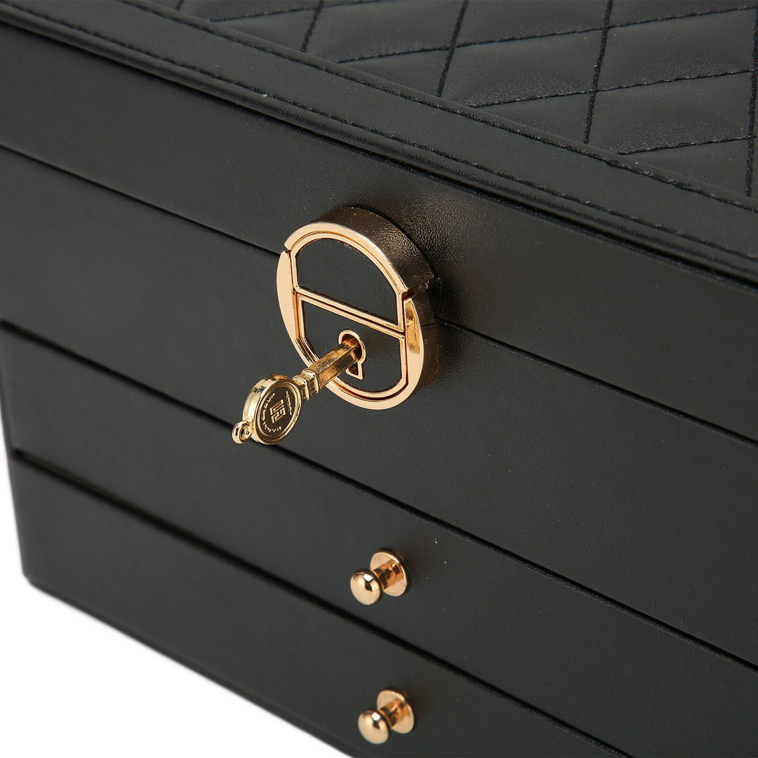 Multilayer Leather Jewellery Box | Elegant & Secure Storage