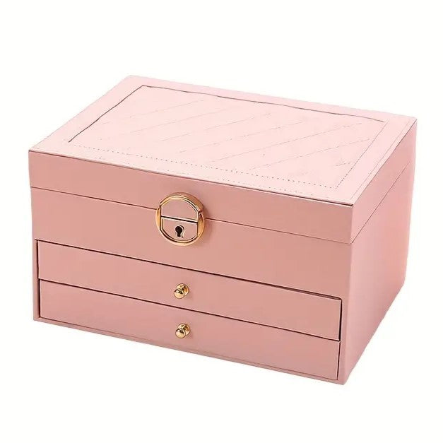 Multilayer Leather Jewellery Box | Elegant & Secure Storage