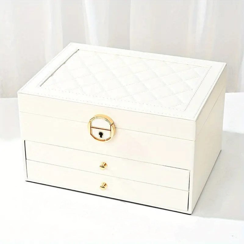 Multilayer Leather Jewellery Box | Elegant & Secure Storage