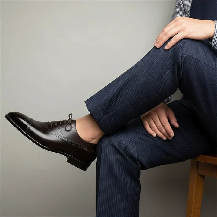 Men’s Leather Oxford Brogue Shoes | Classic Style
