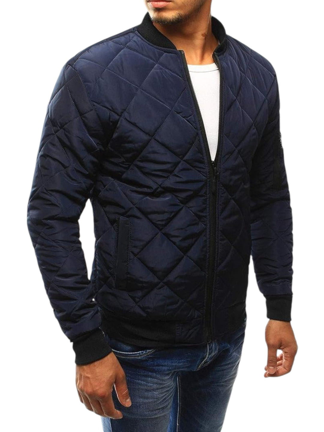 Men's Quilted Bomber Jacket | Casual Outerwear