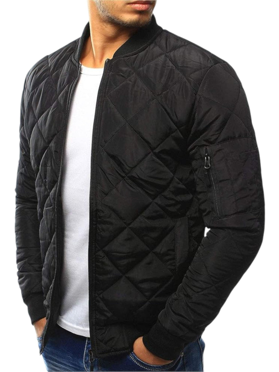 Men's Quilted Bomber Jacket | Casual Outerwear