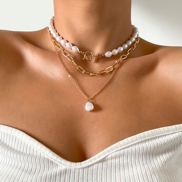 Layered Pearl Necklace | Timeless Elegance Layers