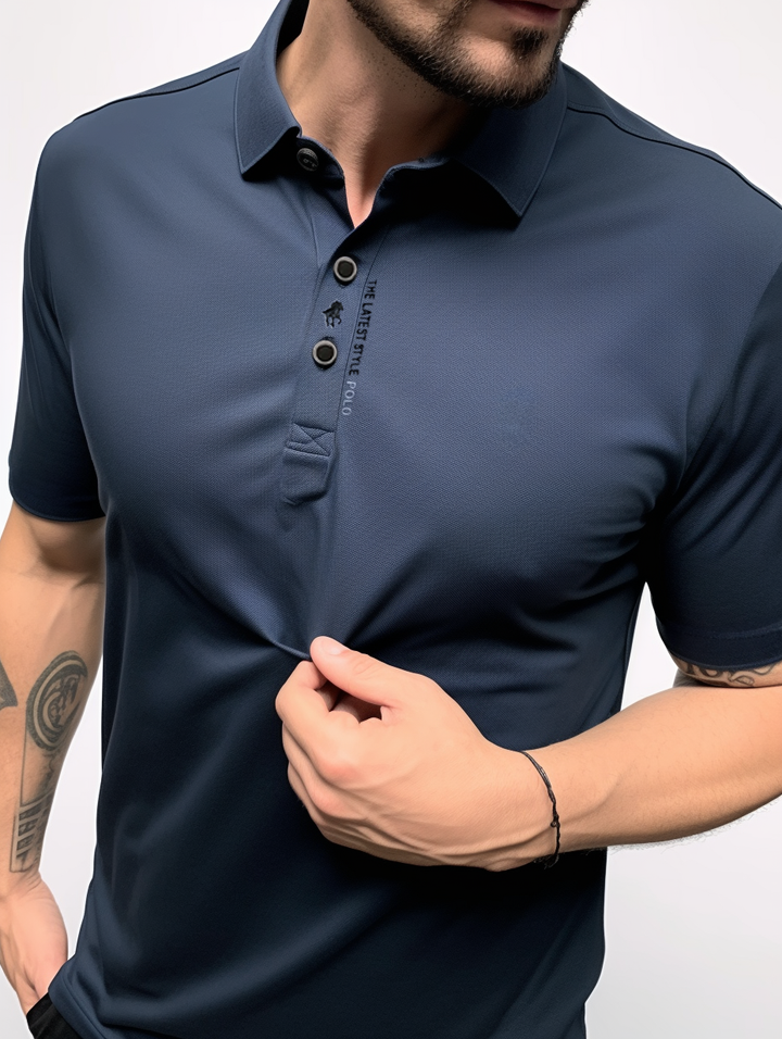 Anti-Curl Polo Shirt for Men | Casual Short Sleeve