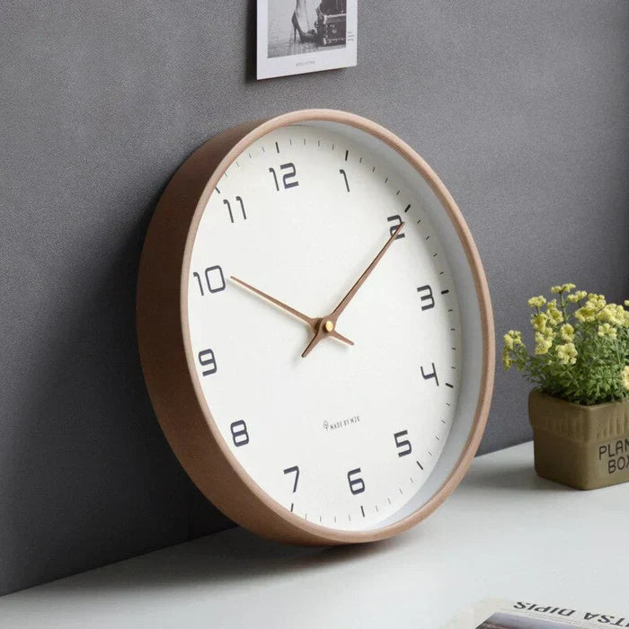 Nordic Timber Wooden Wall Clock | Wood Timepiece