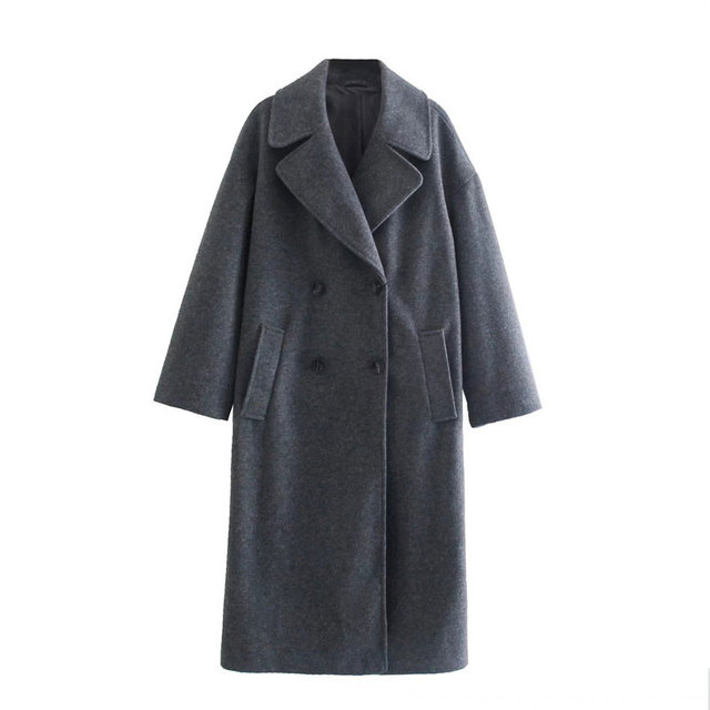 Women’s Wool-Blend Long Coat | Timeless Design