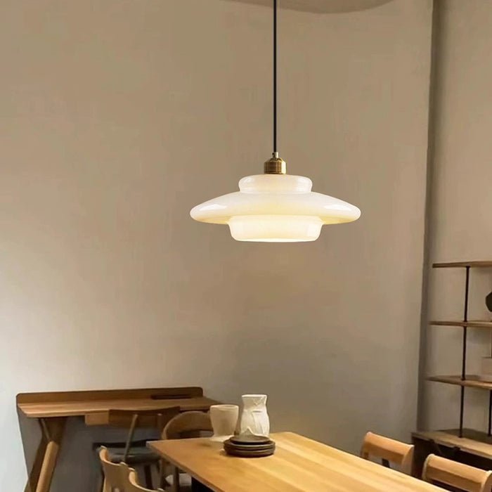 Yandir | Milk White Shade Hanging Light for Retro & Modern Interiors