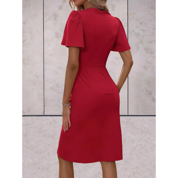 Thalora | Elegant Wrap Midi Dress