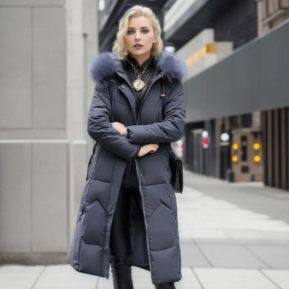 Elegant Women's Winter Coat | Long Design