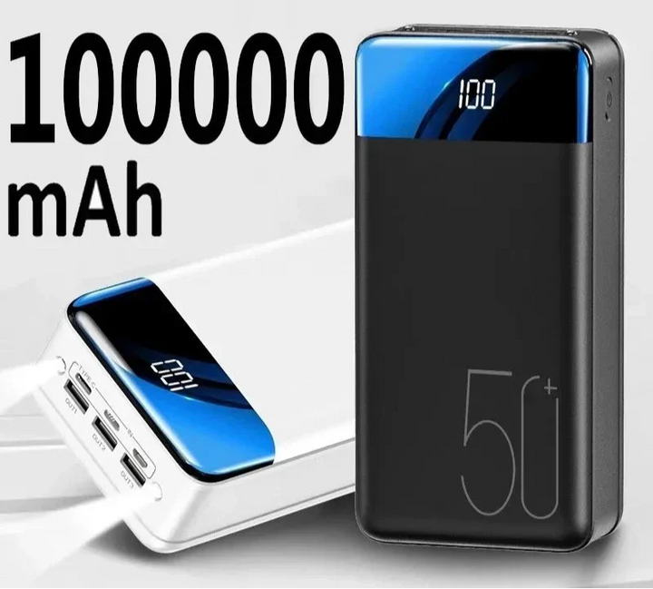 High-Capacity 100,000 mAh Power Bank | Travel & Emergency Kit