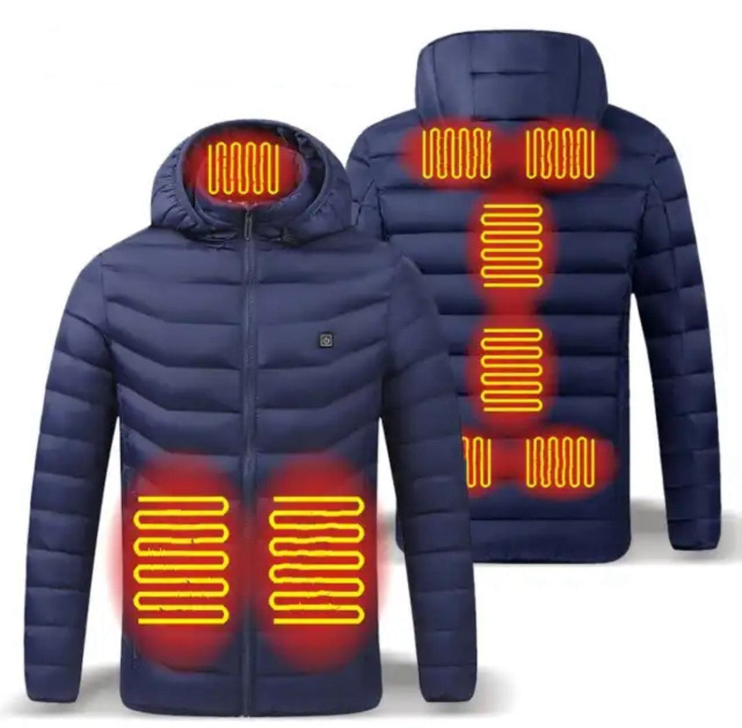 Heated Hooded Jacket | 3 Heat Levels, Thick & Washable