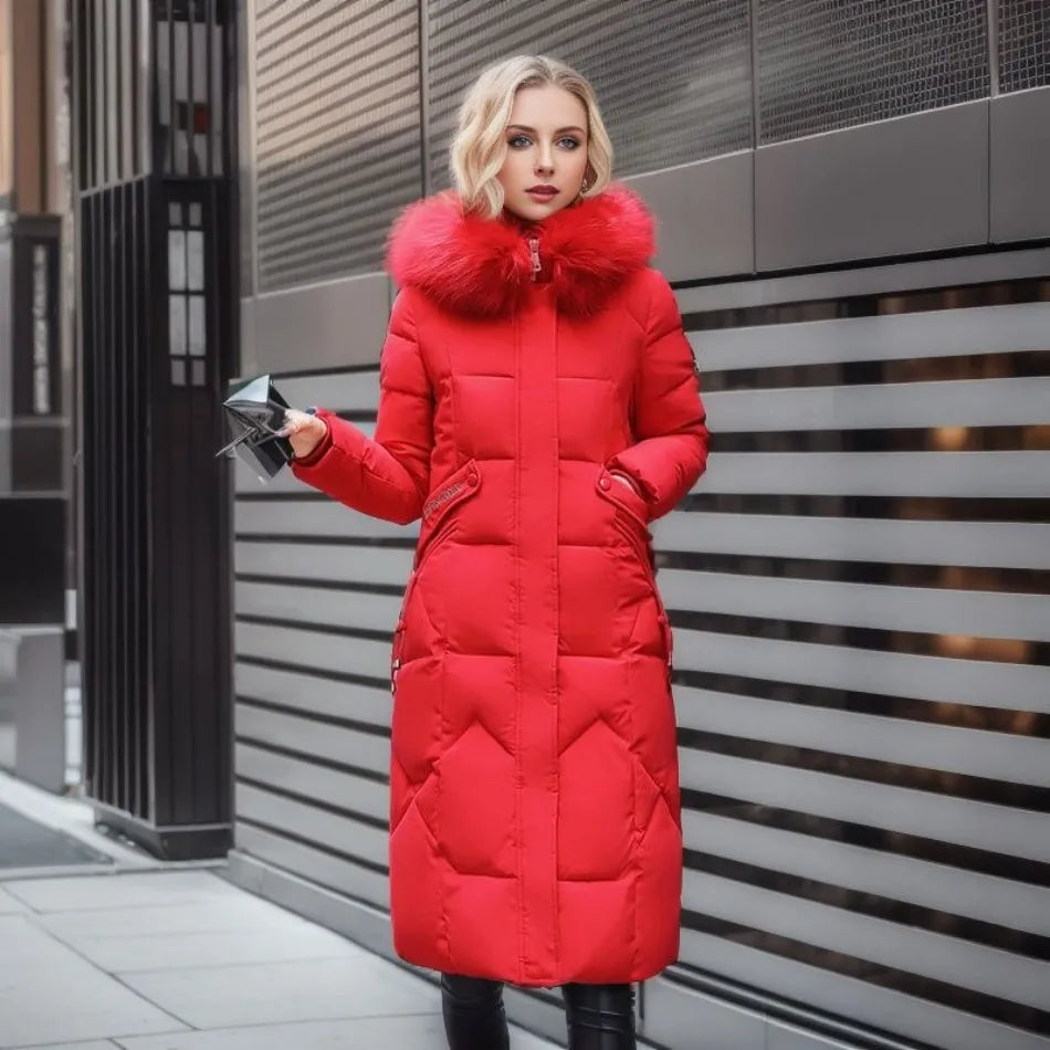 Elegant Women's Winter Coat | Long Design