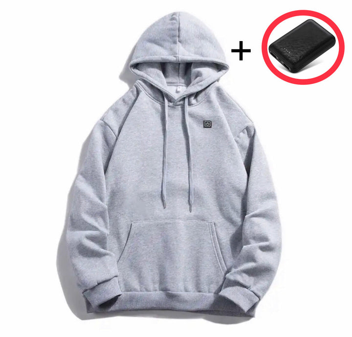 Heated Sweatshirt Hoodie | Winter Layer with Adjustable Heat