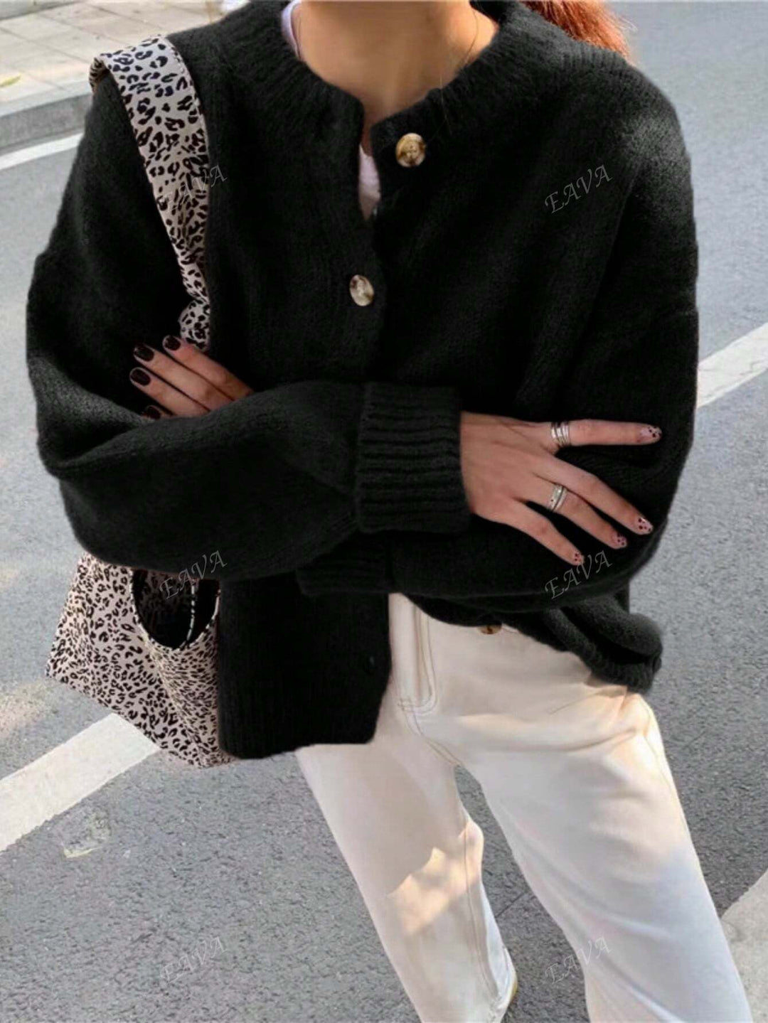 Cozy Button-Front Knit Sweater | Cashmere Style