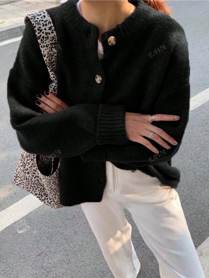 Cozy Button-Front Knit Sweater | Cashmere Style