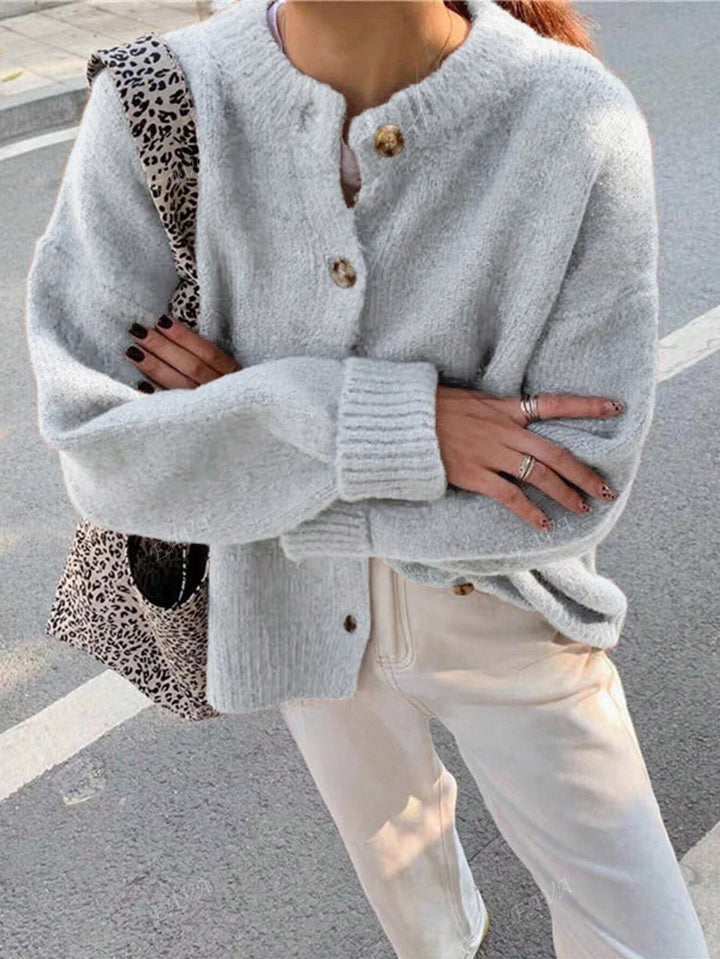Cozy Button-Front Knit Sweater | Cashmere Style