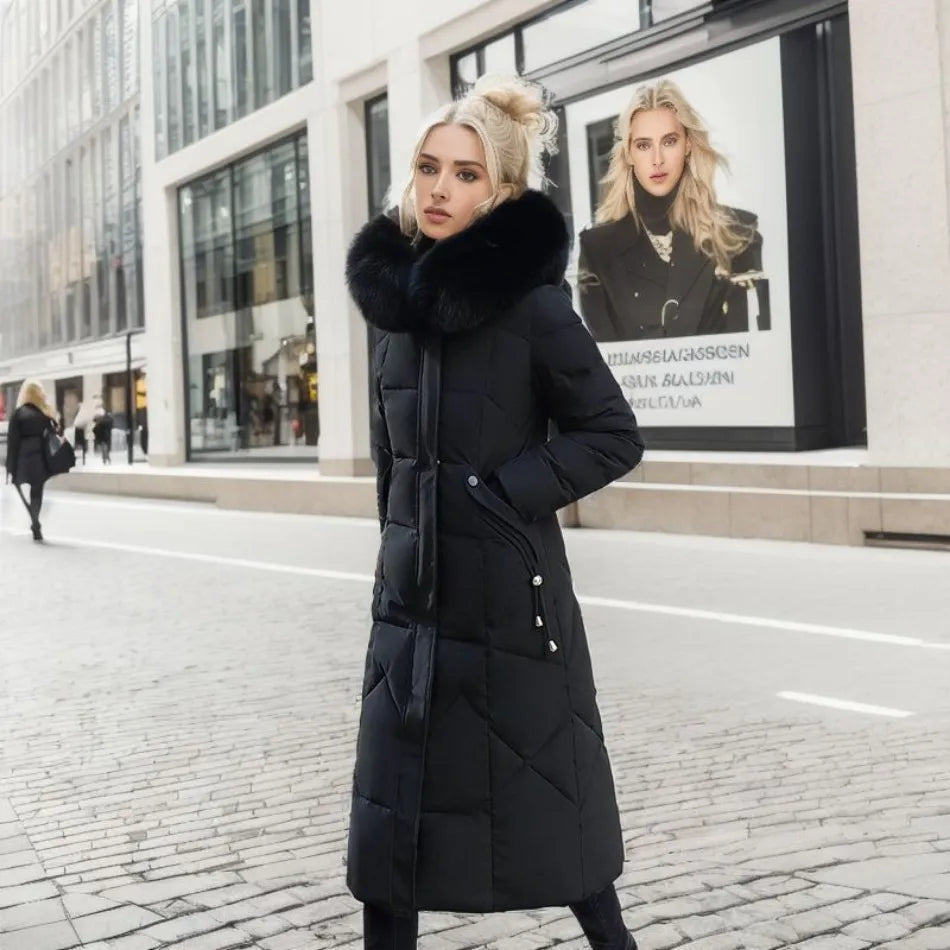 Elegant Women's Winter Coat | Long Design