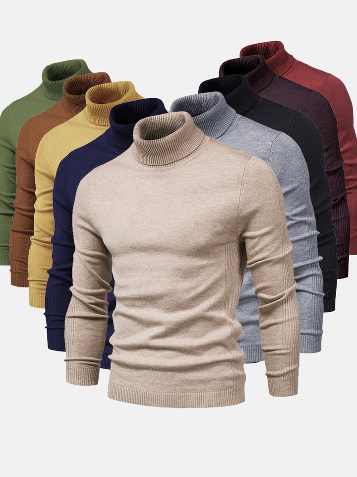 Men’s Soft Cotton Turtleneck Sweater