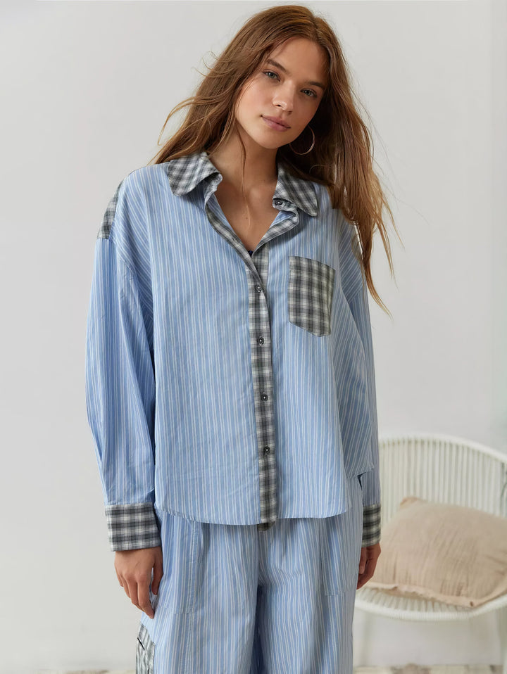 Piper | Women’s Comfortable Loose Fit Checked Pajama Set