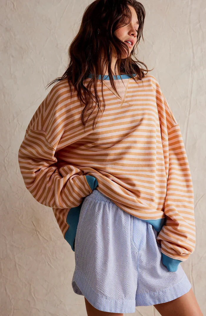 Women's Oversized Striped Sweater | Relaxed Fit