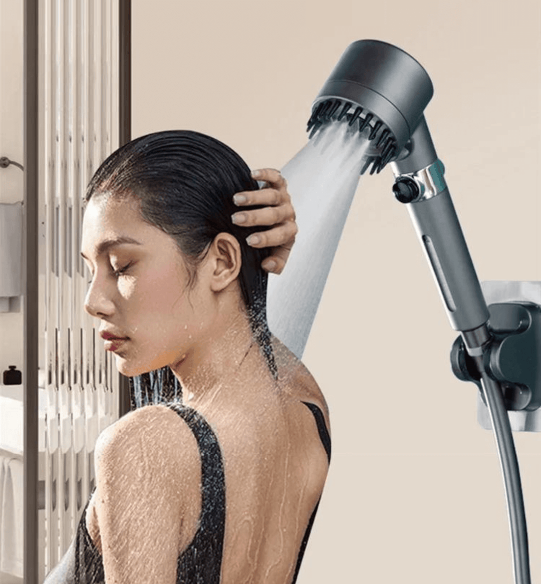 High-Pressure Massage Shower Head | 3-Setting Filtered System