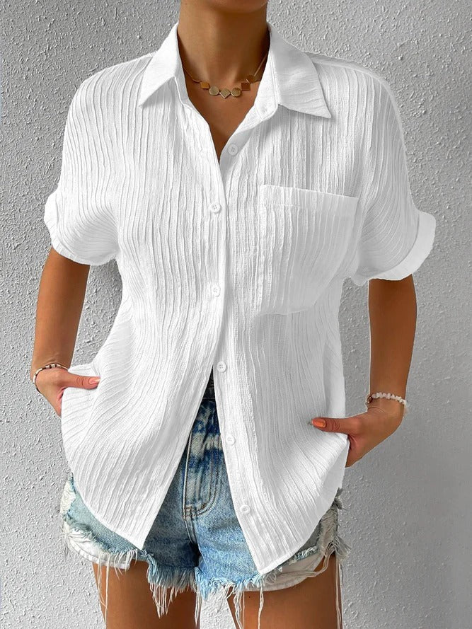 Renna | Women’s Relaxed Fit Short-Sleeve Button-Down Shirt